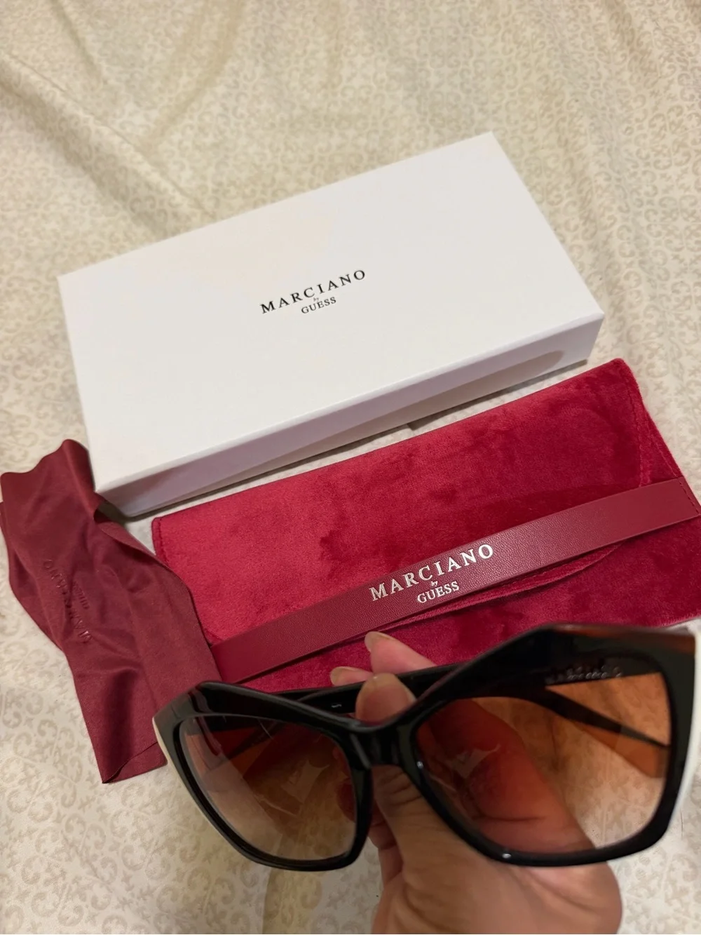 Marciano Black Sunglasses with Brown Gradient Lenses